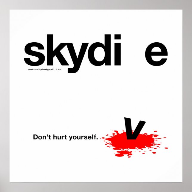 Affiches Ne vous faites pas de mal Skydiver (Devant)