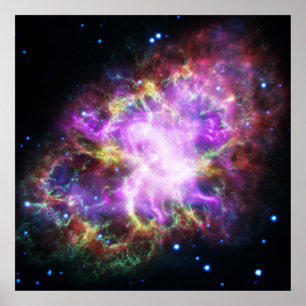 Affiches Nebula de crabe à rayons X rose Chandra