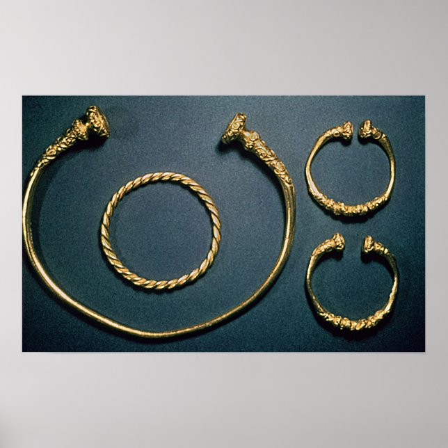 Affiches Necklet and bracelets from Waldalgesheim (Devant)