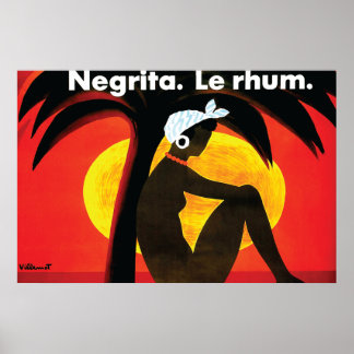 Affiches Negrita vintage Le Rhum par Villemot