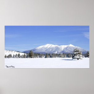 Affiches Neige couverte Prairie et San Francisco Peaks Ariz