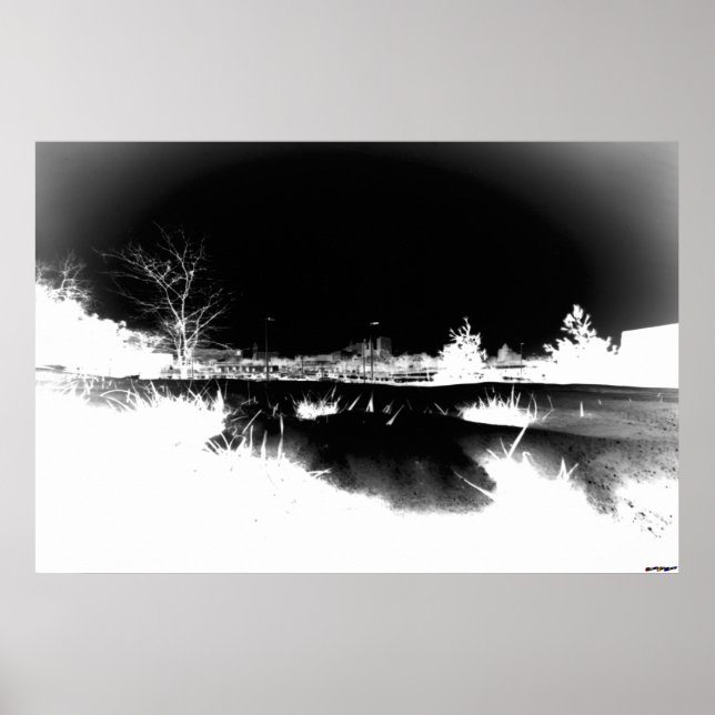 Affiches Neige fondue - négatif (Devant)