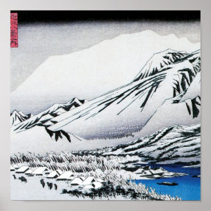Affiches Neige sur le Mont Hira, Japon. Vers 1834-35
