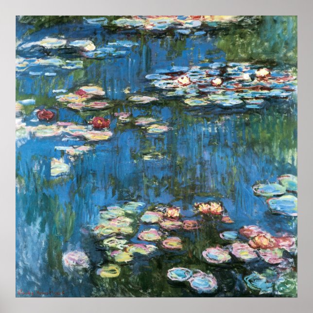 Affiches Nénuphars de Claude Monet, Impressionnisme Vintage (Devant)