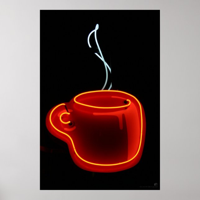 Affiches Neon Coffee Mug Print (Devant)