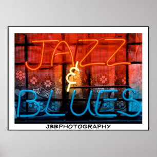 Affiches néon jazz blues