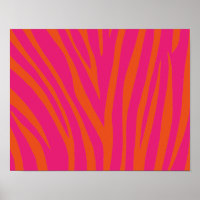 NEON ROSE ORANGE ZEBRA STRIPES BACKGROUNDS WALLPAP