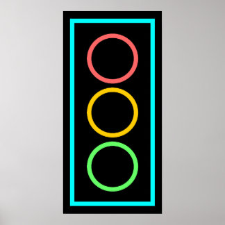 Affiches Neon Stoplight
