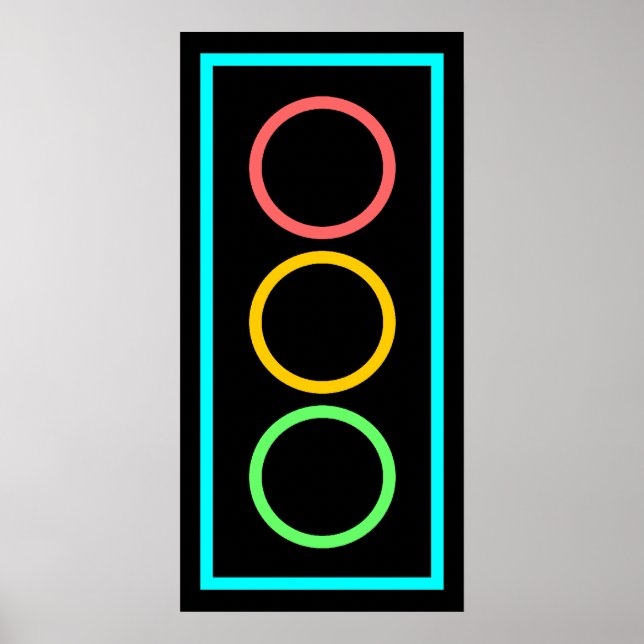 Affiches Neon Stoplight (Devant)