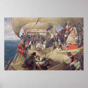 Affiches Neptune à bord du "Newcastle" traversant