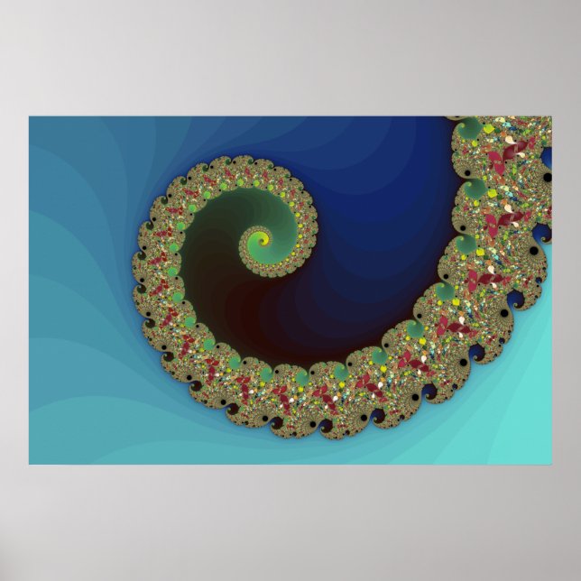 Affiches Neptune - Art Fractal (Devant)