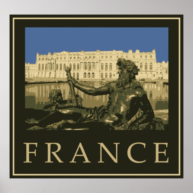 Affiches Neptune et le château de Versailles (Devant)