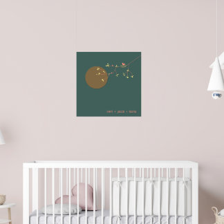 Affiches Nesting Birds Family Baby Nursery Art Imprimer