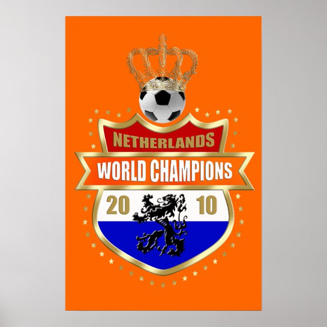 Affiches Netherlands World Champions 2010 badge (Devant)