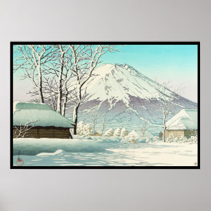 Affiches Nettoyage après neige à Oshiono Hasui Kawase