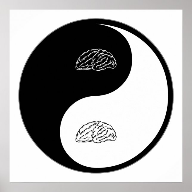 Affiches Neuroscience Yin Yang (Devant)