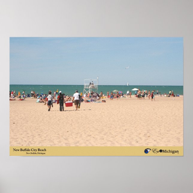 Affiches New Buffalo City Beach - Michigan (Devant)