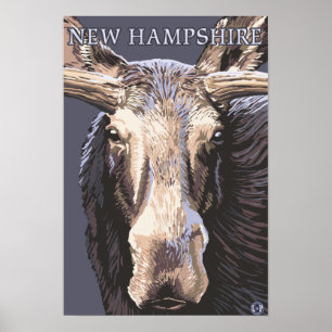 Affiches New HampshireMoose près