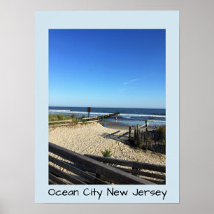 Affiches New Jersey de ville d'océan de plage