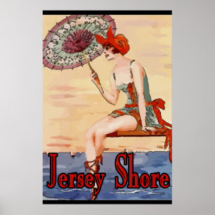 Affiches New Jersey vintage à la rive
