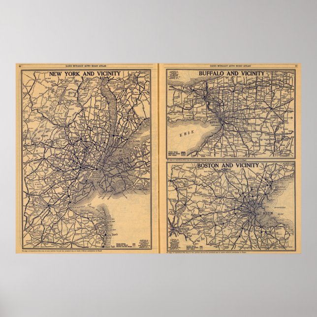 Affiches New York, Buffalo, Boston (Devant)