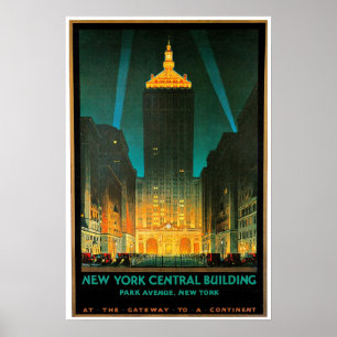 Affiches New York City Central Building Travel Art