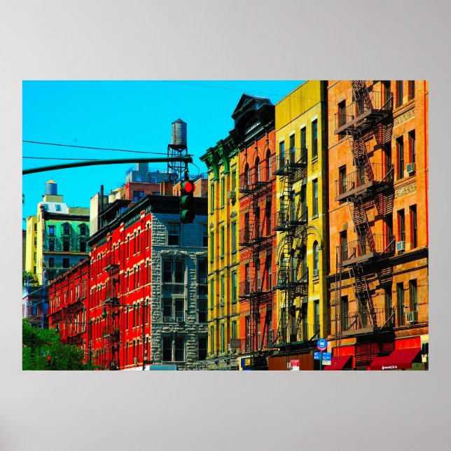 Affiches New York City "Columbus Ave" West Side (Devant)