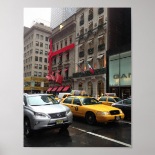 Affiches New York City Fifth Avenue Taxi Photographie NYC