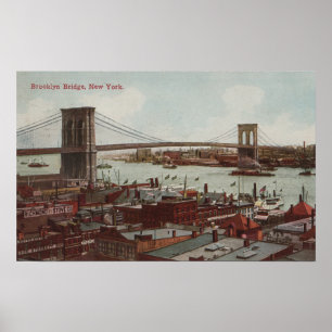 Affiches New York City, NYView du pont de Brooklyn
