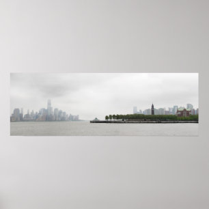 Affiches New York et New Jersey Skyline dans le brouillard