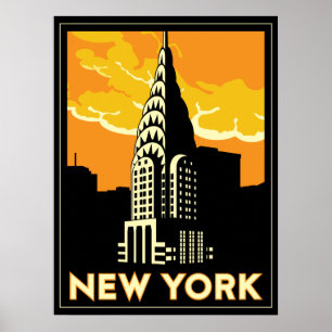 Affiches new york états-unis usa vintage retro travel