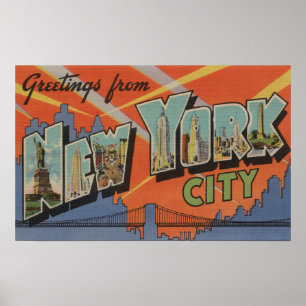 Affiches New York, New York - Grandes Lettres Scènes 3
