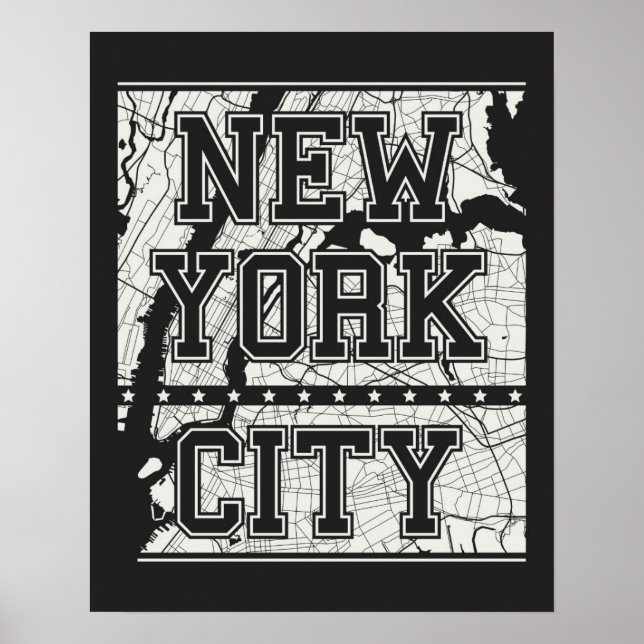 Affiches New York | Plan de rue (Devant)