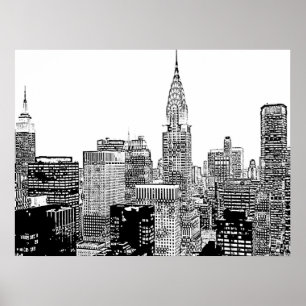 Affiches New York Skyline
