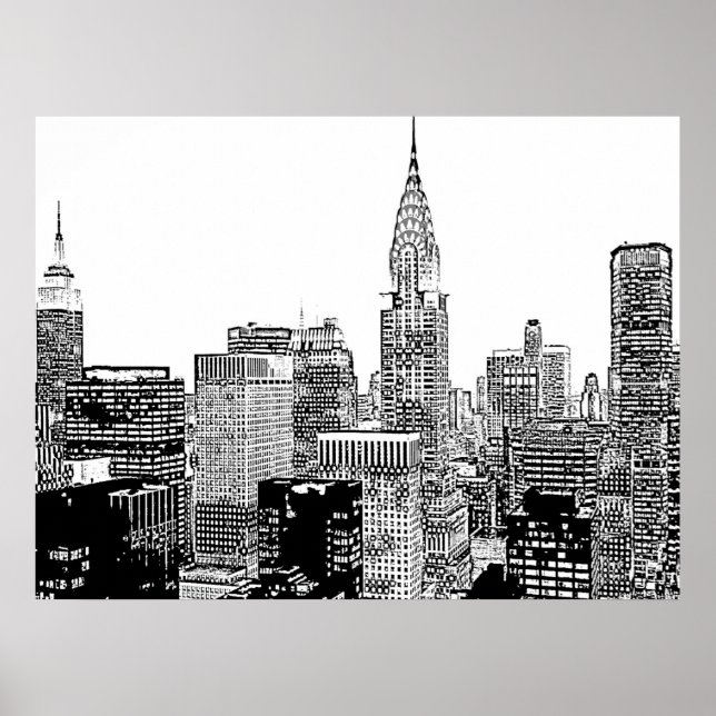 Affiches New York Skyline (Devant)