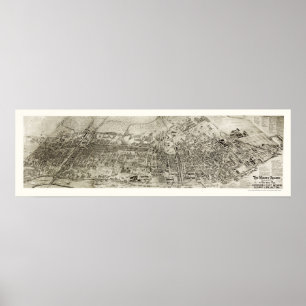 Affiches Newark, NJ Panoramic Map - 1907