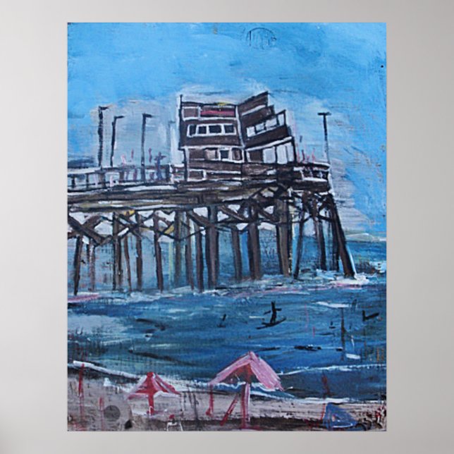 AFFICHES NEWPORT BEACH PIER (Devant)