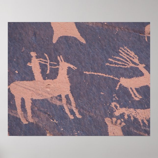 Affiches Newspaper Rock, S.P., UT près de Monticello. (Devant)