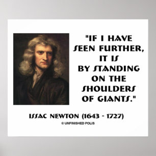 Affiches Newton Se Pose Sur Les Épaules Des Géants
