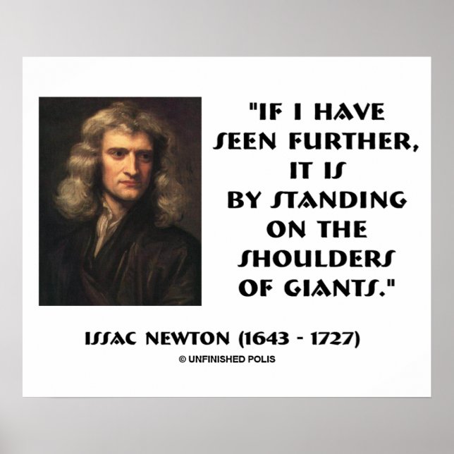 Affiches Newton Se Pose Sur Les Épaules Des Géants (Devant)