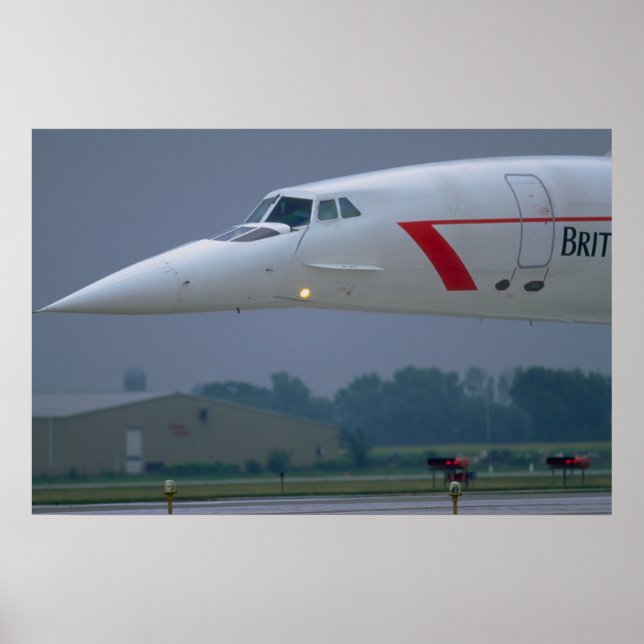 Affiches Nez d'aiguille d'un Concorde British Airways (Devant)