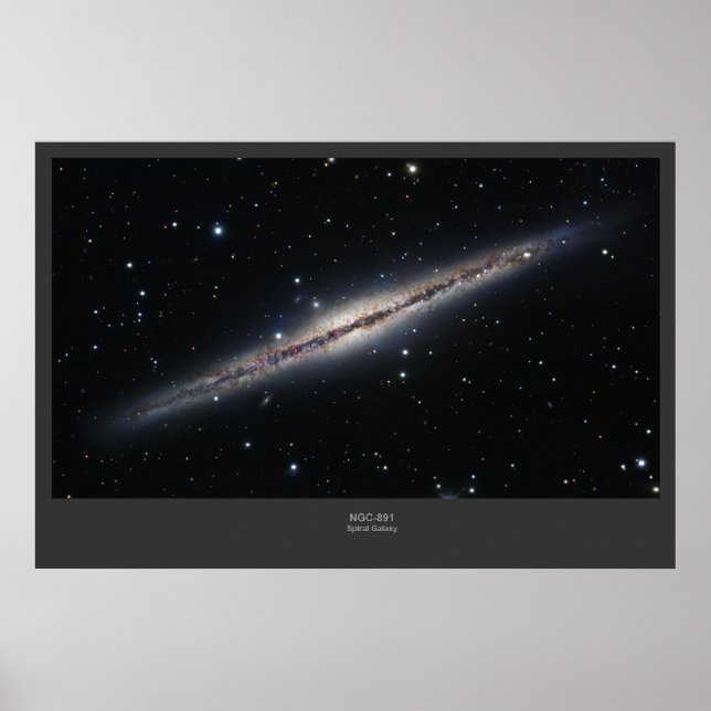 Affiches NGC-891 Galaxie spirale (Devant)