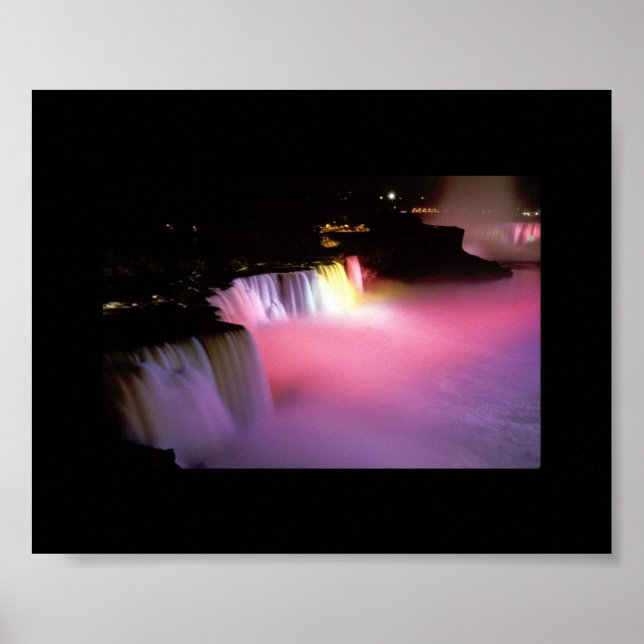 Affiches Niagara Falls à la nuit (Devant)
