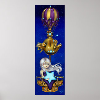 Affiches Night Chariot ART IMPRIMER steampunk fée imaginair