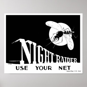 Affiches Night Raider — Malaria 2ÈME GUERRE MONDIALE
