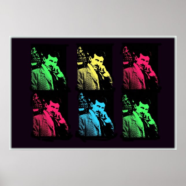 Affiches Nikola Tesla Collage (Devant)