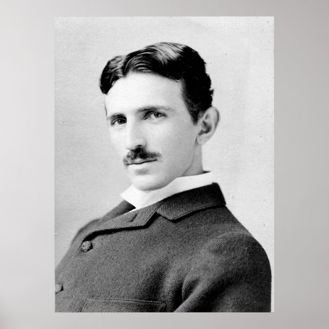 Affiches Nikola Tesla Portrait (Devant)