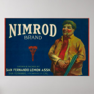 Affiches Nimrod Lemon LabelSan Fernando, CA