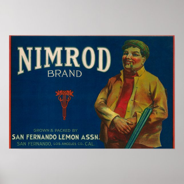 Affiches Nimrod Lemon LabelSan Fernando, CA (Devant)