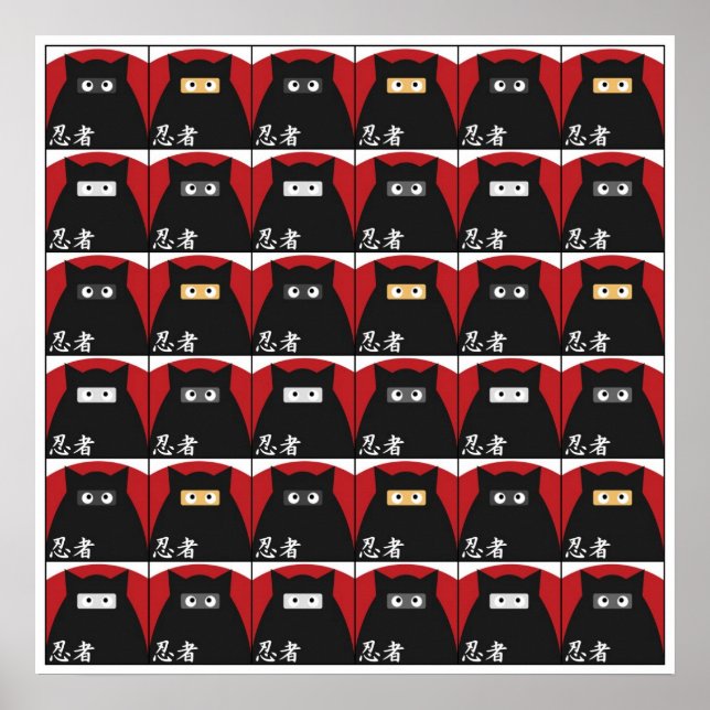 Affiches Ninja Kitty Imprimé grand (Devant)